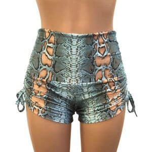 Python Snake Print Hot Yoga Short Swim Festival SXYfitness Made in USA NEW